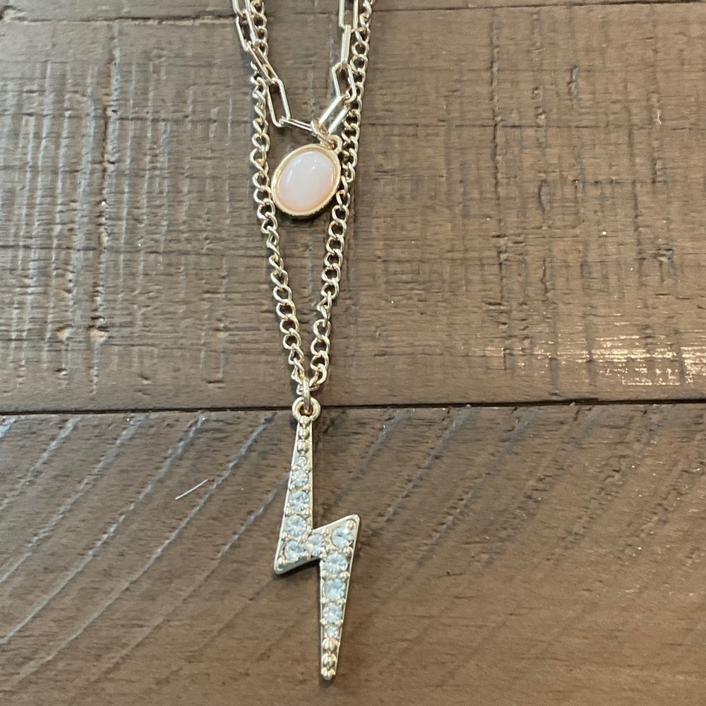 Gold Lightning Bolt necklace